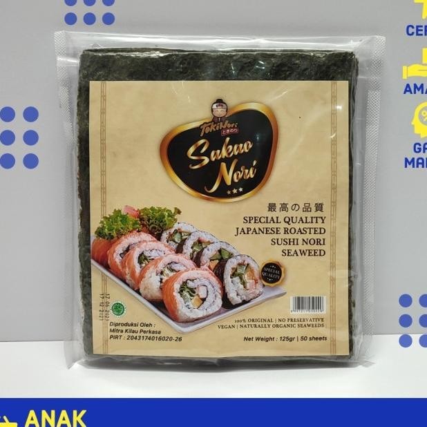 

Sushi N Sakao Seaweed Special Grade 50 Sheet Lembar Rumput Laut