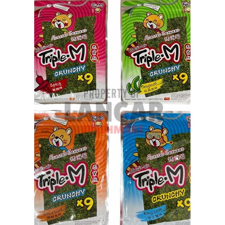 

Triple M Roasted Seaweed 45Gr / Triple M Rumput Laut 45Gr