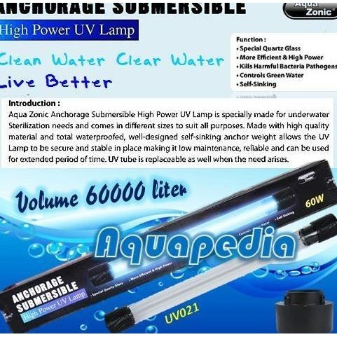 AquaZonic UV021 Lampu UV Celup 60watt Anchorage High Power UV Lamp