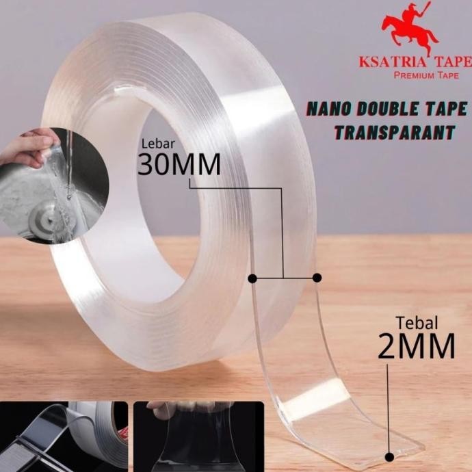 

isolasi Nano Double Tape ksatria Tape Acrylic Washable Tape BEST QUALITY