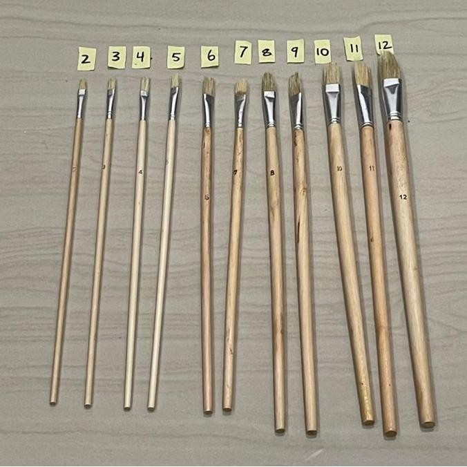 

Kuas lukis gambar foto no5 cat seni paint painting brush harga 12buah TOMS