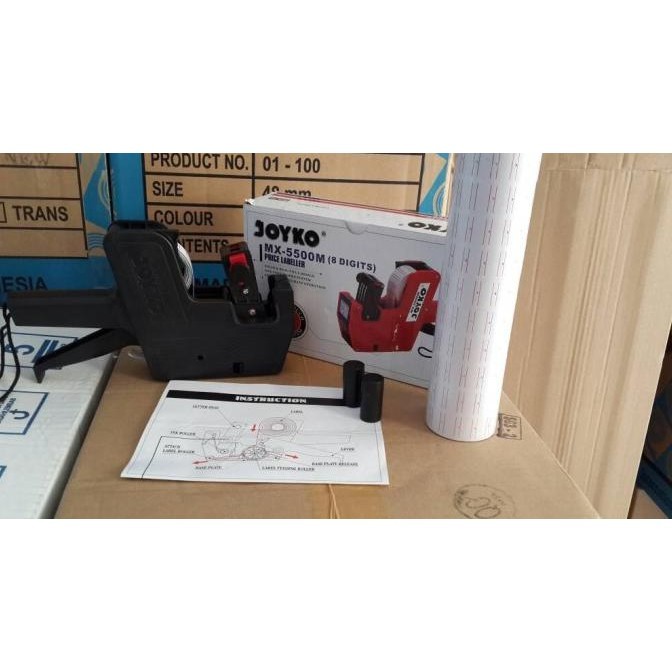 

Alat label harga Joyko MX5500M Set+kertas label 10 roll + 2 pcs tinta