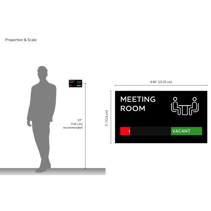 

Kubik Letters Acrylic Sign Meeting Room with Slider (Dual Messages)