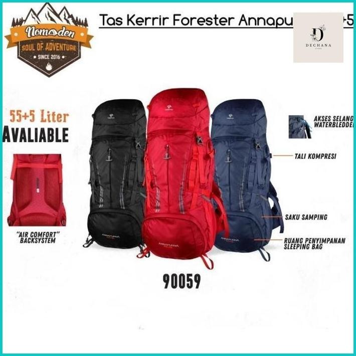 PERLENGKAPAN HIKING Tas Gunung Carrier Forester Annapurna 55+5
