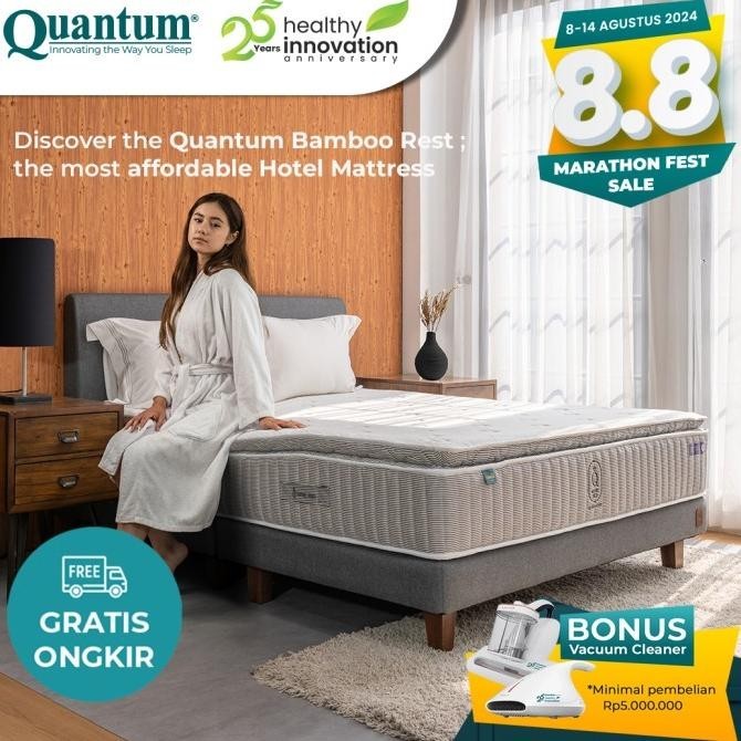 Quantum Hotel Bed Bamboo Rest / Kasur Hotel Premium / PocketSpringMattress