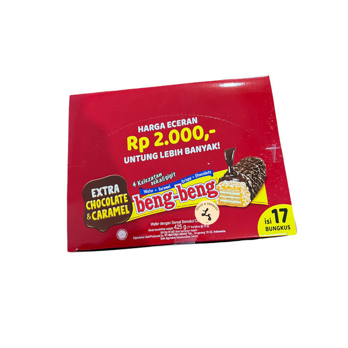 

BIG SALE NEW Beng-Beng Wafer Caramel Crispy Chocolate 1 Box Isi 17 pcs @25gr