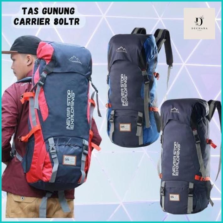 OUTDOOR Tas Carrier 80 Liter - Tas Gunung Hiking Camping Travel Outdoor