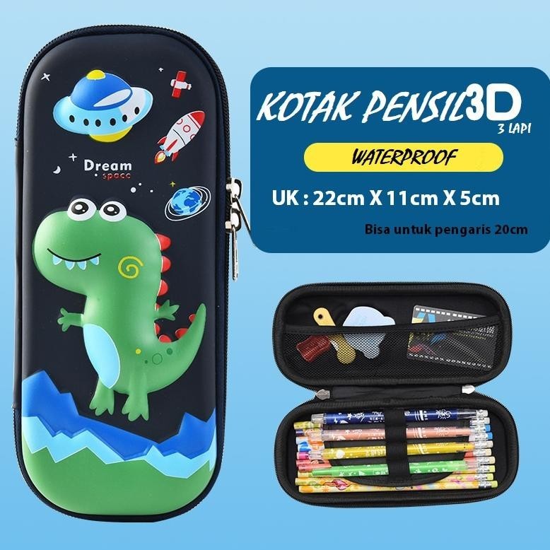 

Best Seller Kotak Pensil Smiggle Lookalike Kotak Pensil 3D Kotak Pensil Anak Anti Air Motif Dinosaurus Little Pony Tu26