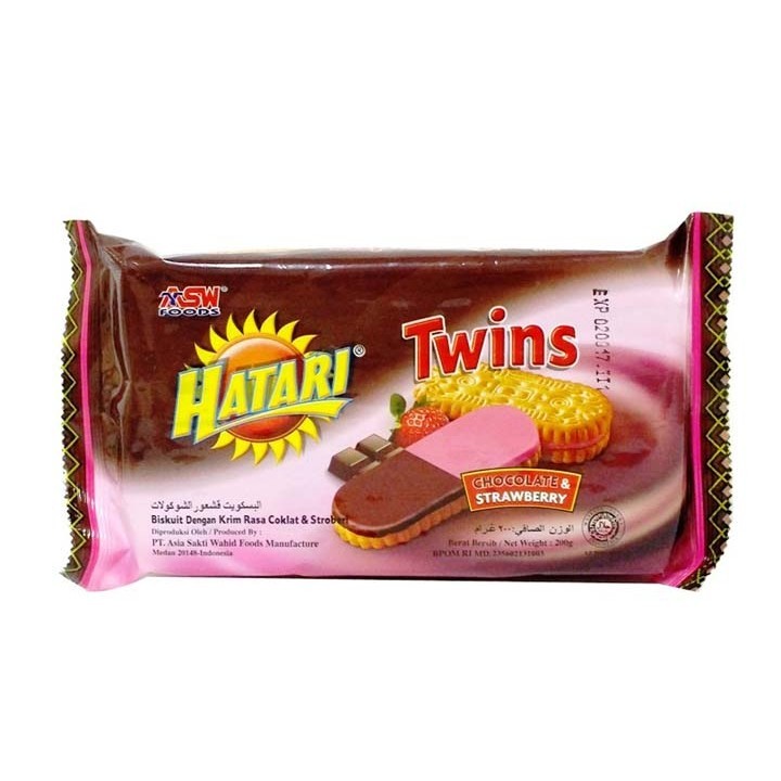 S56519 BISCUIT ASW HATARI 200GR CHOCOLATE STRAWBERRY TWINS MAJU BERSAMA (20241119)