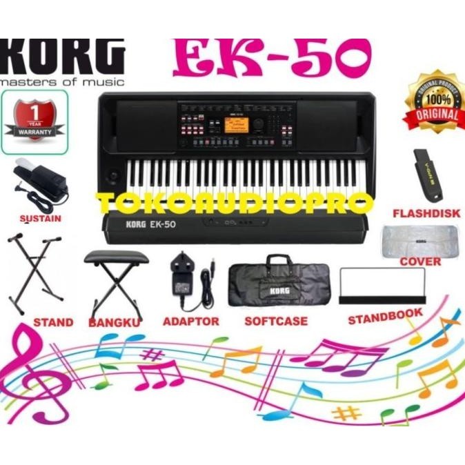 Korg Ek50 Ek-50 Ek 50 Keyboard Paket