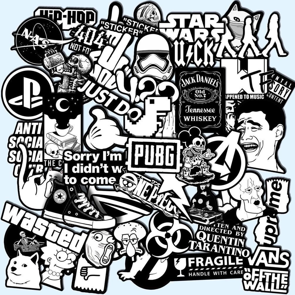 

8.8 50 Pcs Stiker Logo Hypebeast Graffiti Sticker Vinyl Laptop Waterproof Diy Hp Motor Helm Mobil Ipad Tablet