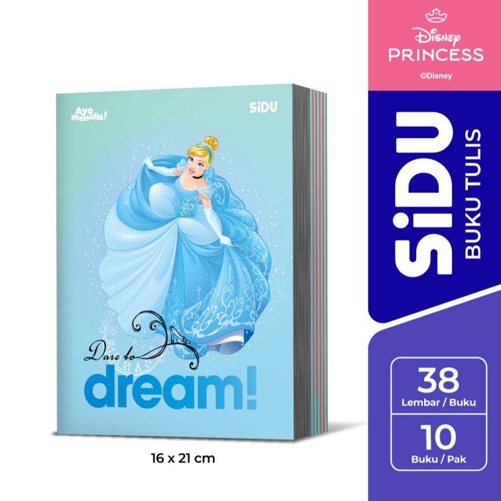 

Big Sale Sidu Buku Tulis Disney Princess 38 Lembar - 10 Buku