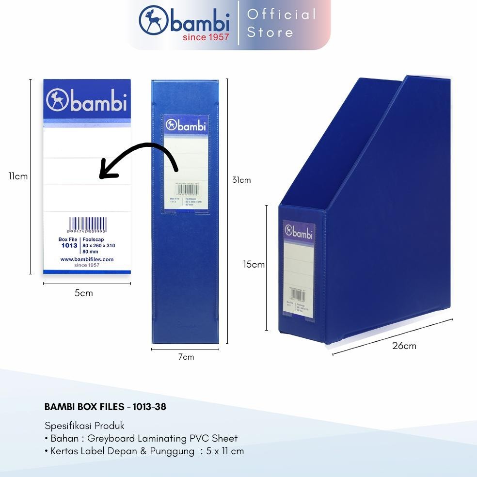

Discount Bambi Box File Magazine Mid Size 8 Cm All Color - Box Arsip / Box Storage / Box Dokumen Kode 1013