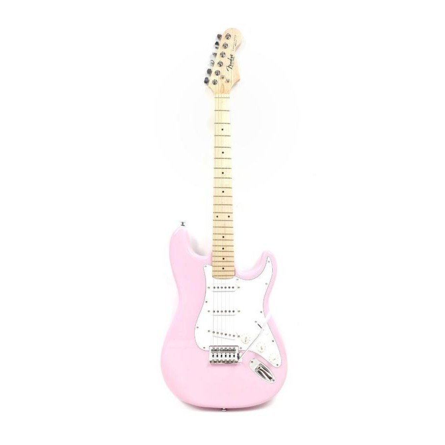 Gitar Elektrik Fender Stratocaster Pink Bonus Tas Kabel Jack Listrik