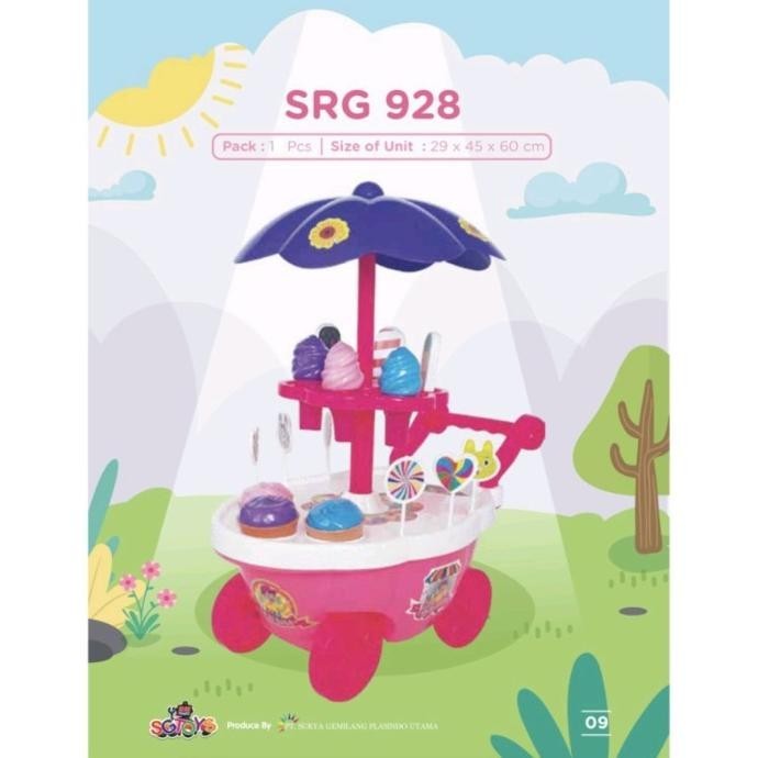 Mainan Gerobak Es Krim Jumbo / Mainan Troli Ice Cream Jumbo