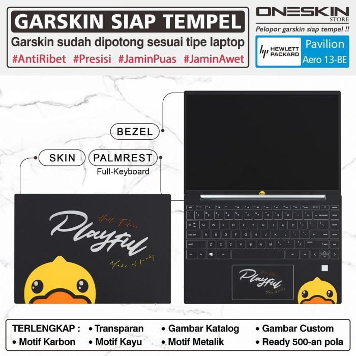 Terlaris Garskin Sticker Laptop HP Pavilion Aero 13-be be0000au be0001au Bening SALE