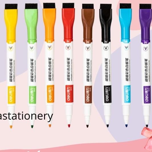 

Spidol Magnetic Whiteboard / Spidol Wipe Clean Set 8 Color Deli