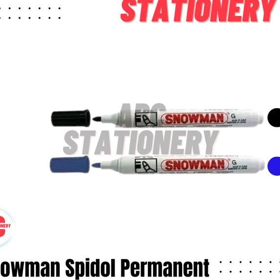 

Snowman Spidol Permanent Marker Ag 12 (Isi 12) - Hitam Atau U