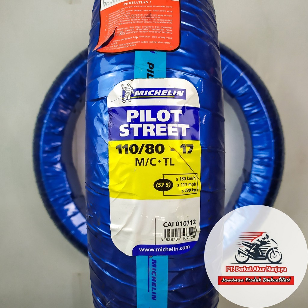 Ban Motor Michelin Pilot Street 110/80-17 tubeless BONUS Pentil