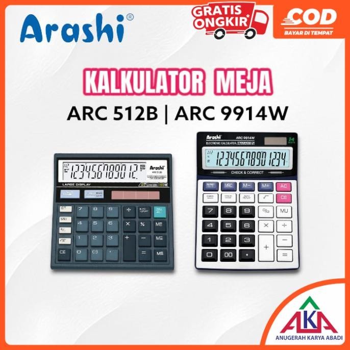 

Rq-56 Arashi Kalkulator Meja 12 / 14 Digit Calculator Solar Panel Display Besar Check And Correct Kekinian