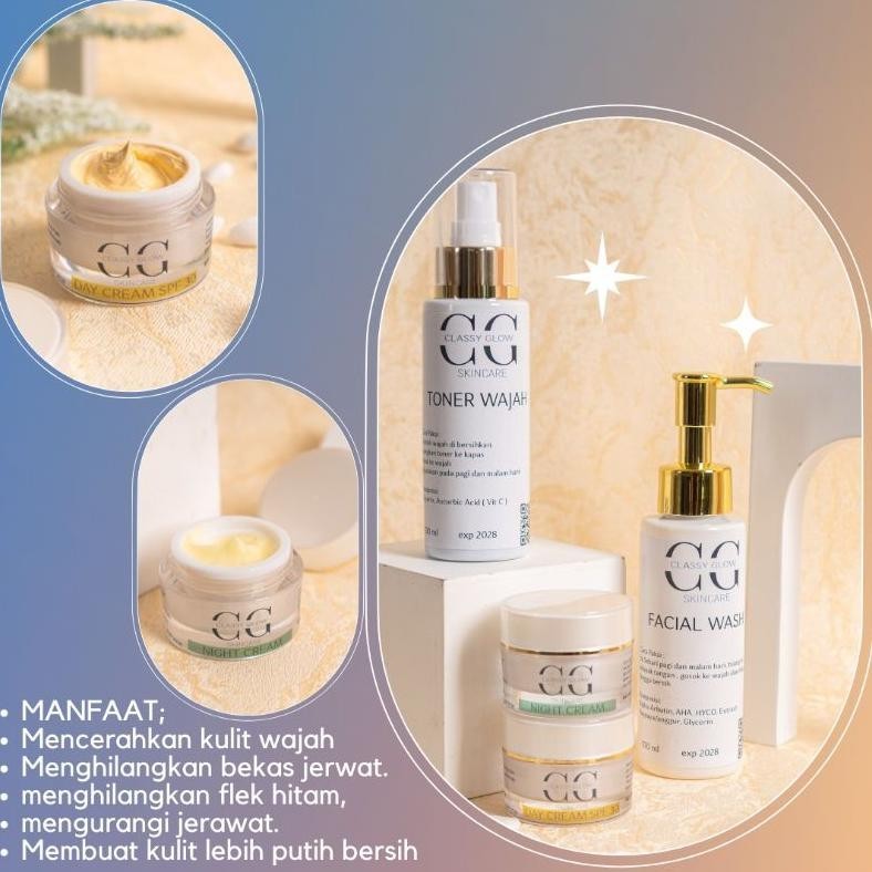 PAKET CLASSY GLOW SKINCARE, PRODUK TERBARU