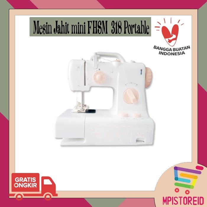 Mesin Jahit Mini Serbaguna Bisa Jahit Maju - Mundur Fhsm-318 Portable