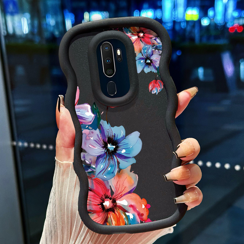 Casing Hp Untuk OPPO A5 2020 A9 2020 A31 2020 A8 Case Kesing Silikon pola bunga kasing indah Casing 