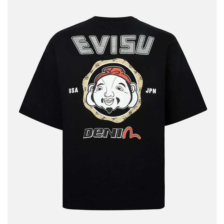 Evisu T-Shirt Godhead Print Short-Sleeve Sweatshirt