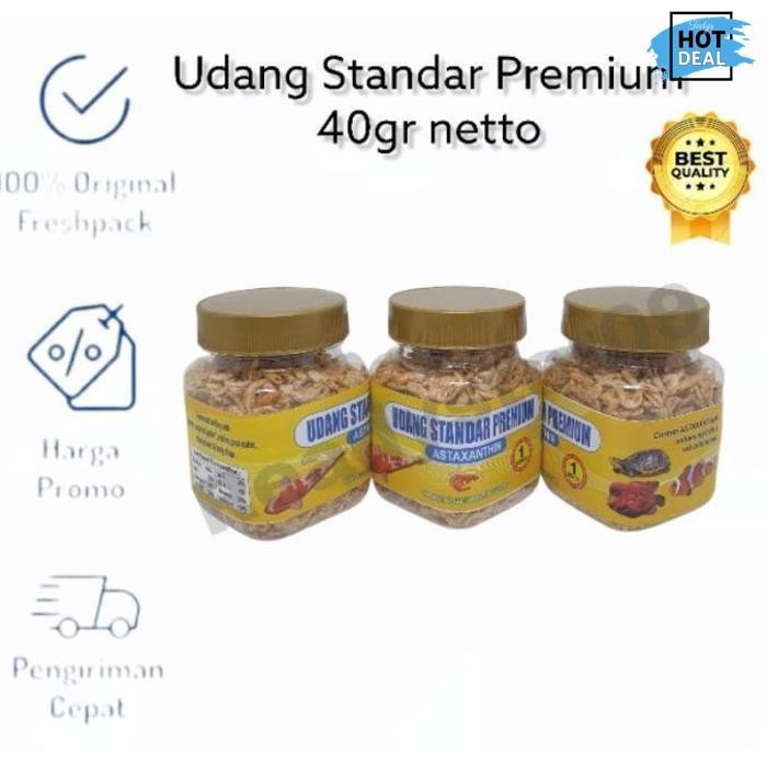 Extra Udang Kering Standar Red Pigmen Pakan Ikan Hias Air Tawar , Laut, Kura Qc Pass