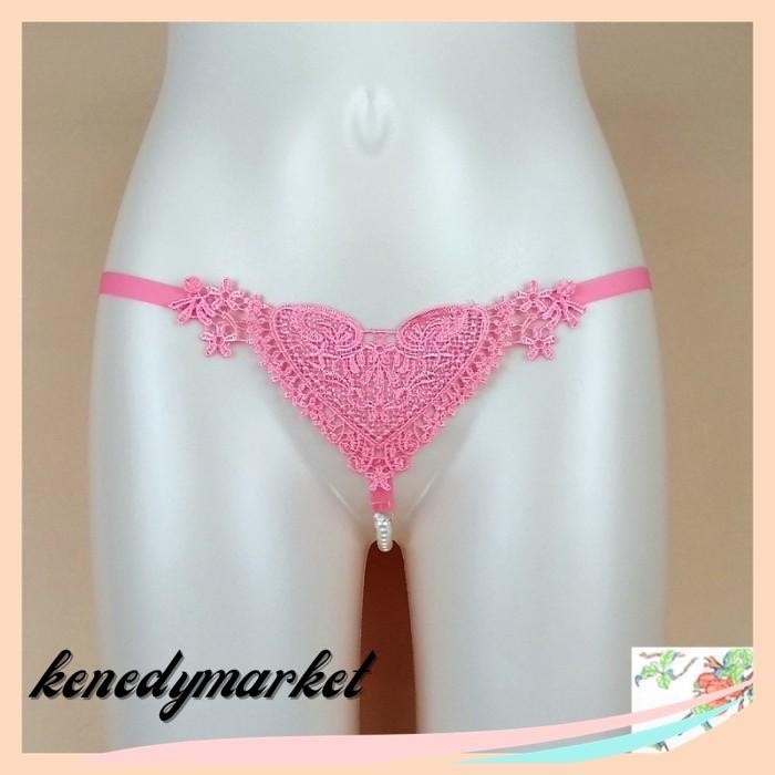 TALI SEXY CELANA CELANA LACE BUNGA THONG MUTIARA IMITASI G STRING C CANGGIH
