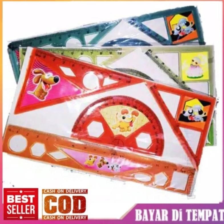 

FLASH SALE Penggaris set murah isi 4 macam DISKOM