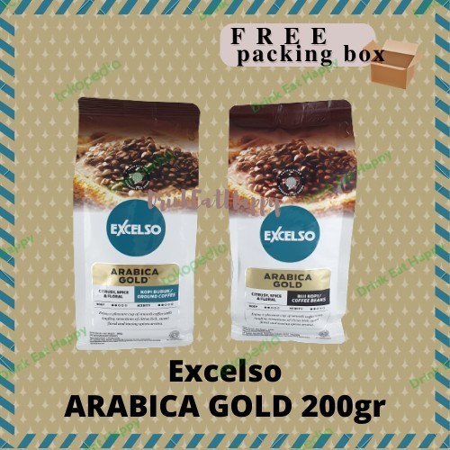 

Excelso Arabica Gold 200Gr Kopi Bubuk Biji 200 Gram