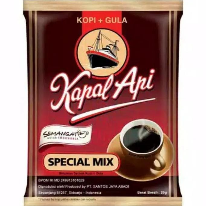 

Kapal Api Spesial Mix 1 Dus Isi 12 Renceng / Kopi Bubuk Saset + Gula