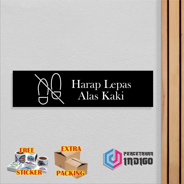 

Murah Papan tanda akrilik sign board Harap Lepas alas kaki murah Elegan
