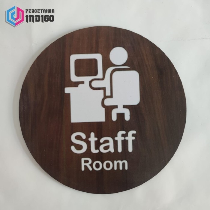 

Terlaris papan tanda sign board bulat Staff Room Keren