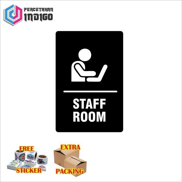 

Terlaris papan tanda sign board staff room hitam Elegan