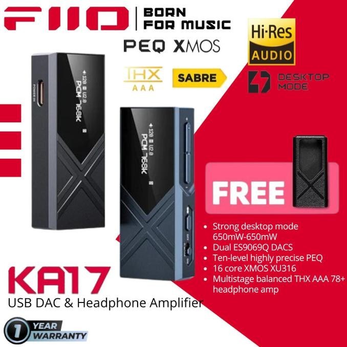 FiiO KA17 / KA-17 / KA 17 High End Dongle Amplifier w/Dual ES9069 DACs