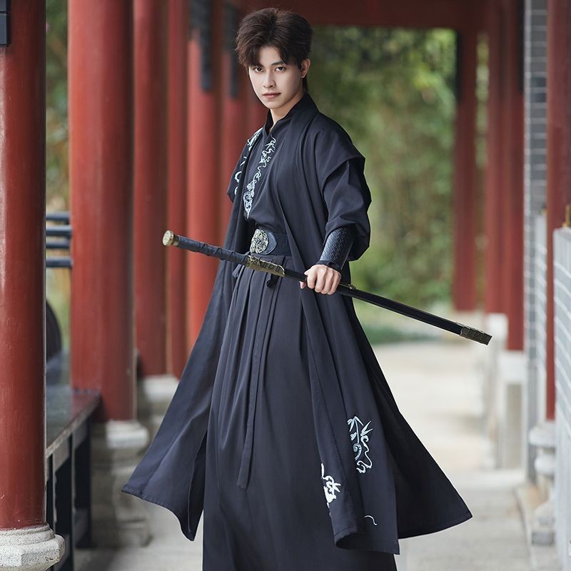 Hanfu Setelan Lagu Pria dan Wanita, Bordir Kuil Changgan Mendominasi Hanfu