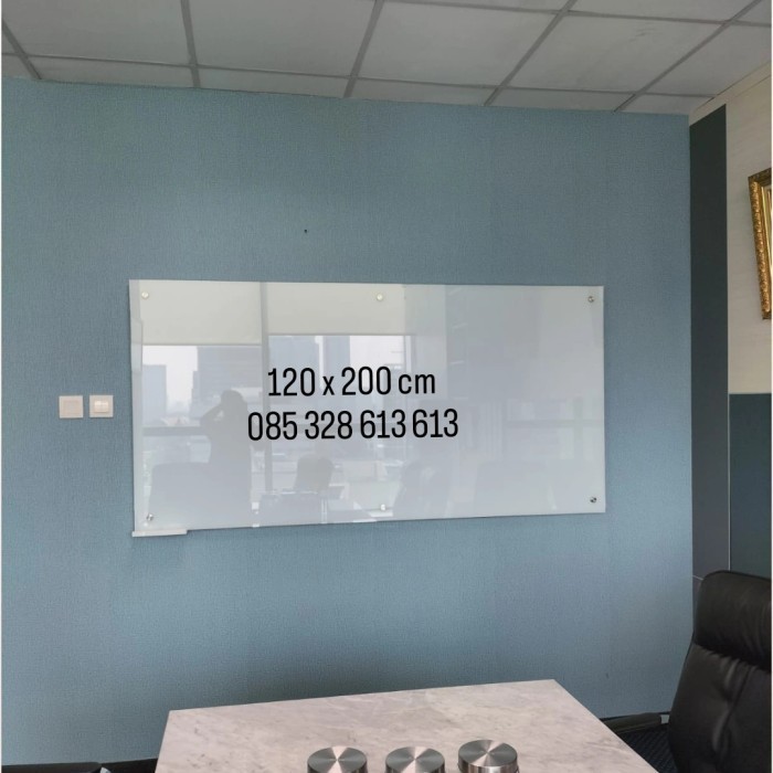 

glassboard magnetik 120 x 200 / papan tulis kaca 120 x 200 cm magnetik