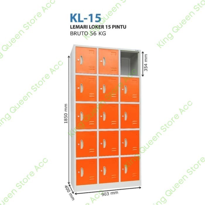 Loker 15 Pintu Kozure Kl15 Lemari Loker Besi Kozure Kl-15