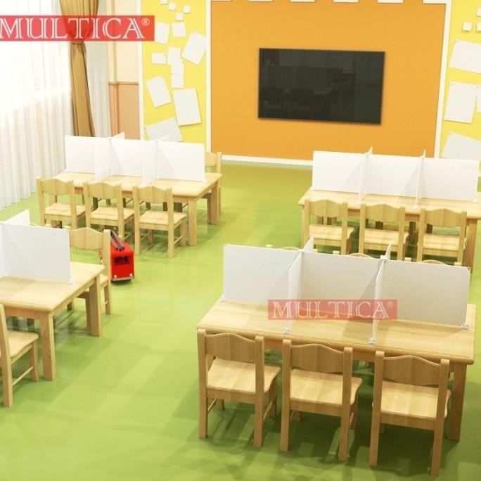 ((Yuhh)Order)) Multica Sekat Pembatas Meja Anti-Virus Covid-19 Pakai