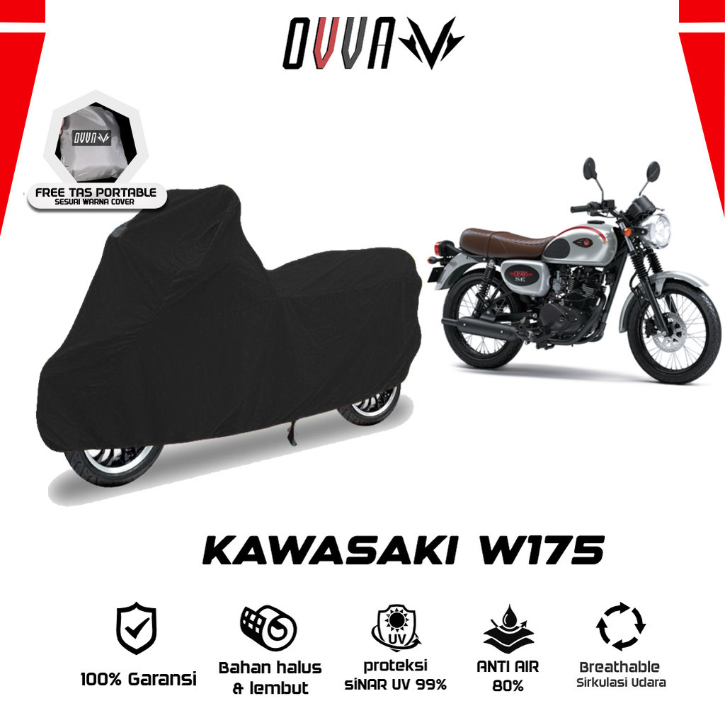 Cover Motor Kawasaki W175 / Sarung Motor Kawasaki W175 All Type / Tutup Kawasaki W175