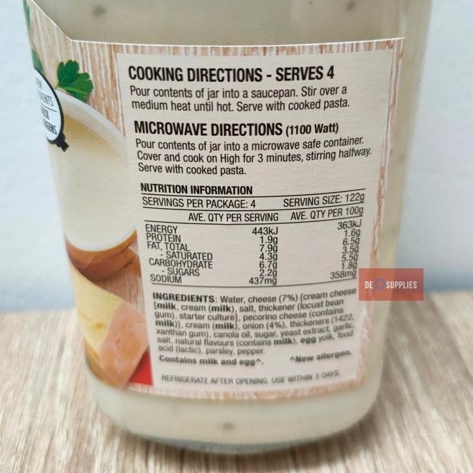 

Leggos Alfredo Pasta Sauce 490gr - Saus Pasta Leggo's Cream & Cheese LC