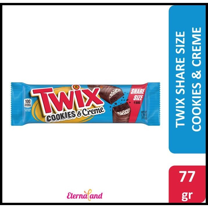 

Twix Cookies & Cream Bar - Cokelat Kukis Impor Usa