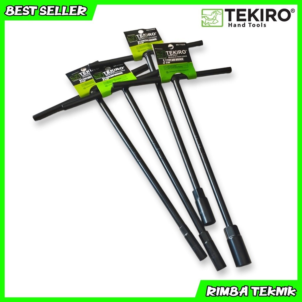 Original Tekiro Paket 4 Pcs Kunci T 8-10-12-14Mm Kunci Sock T Hitam Tekiro Asli Kunci T Genap