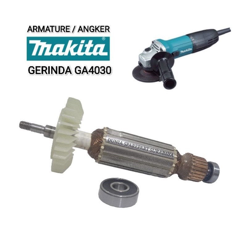 Original Sparepart Armature Mesin Gerinda Makita Ga4030 / Ga 4030 / Angker Dinamo Grenda Grinda