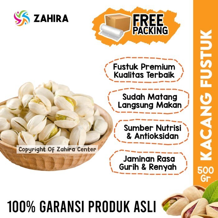 

TERJAMIN Kacang Fustuk Pistachio 500gr Khas Arab Saudi Oleh-oleh Haji Umrah