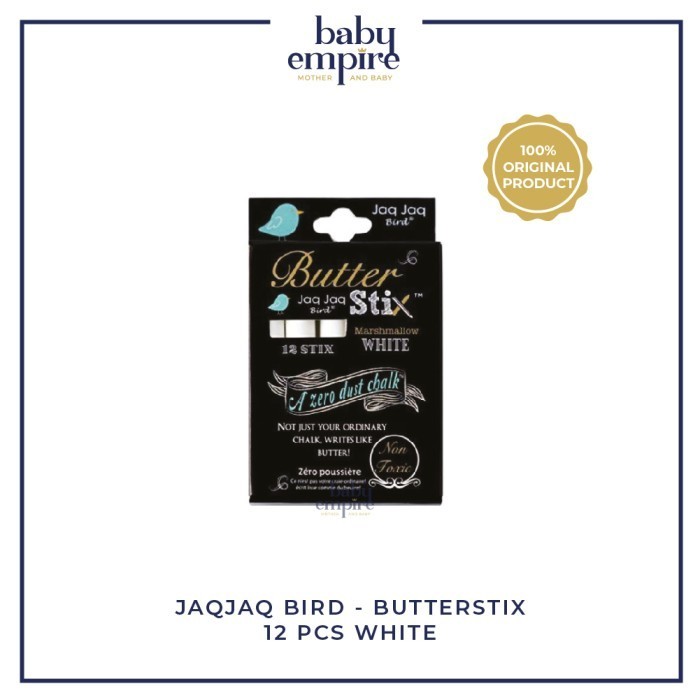 

Jaq Jaq Bird - ALL WHITE ButterStix 12pcs