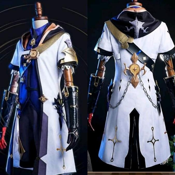 Albedo wig costume shoes genshin impact cosplay