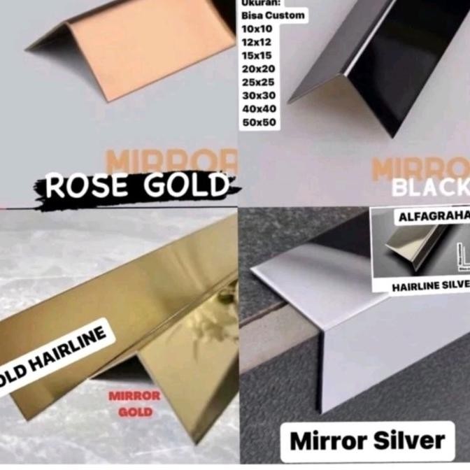 LIST L SIKU MIRROR GOLD MIRROR ROSEGOLD BLACK MIRROR GOLD HAIRLINE 201 HNT